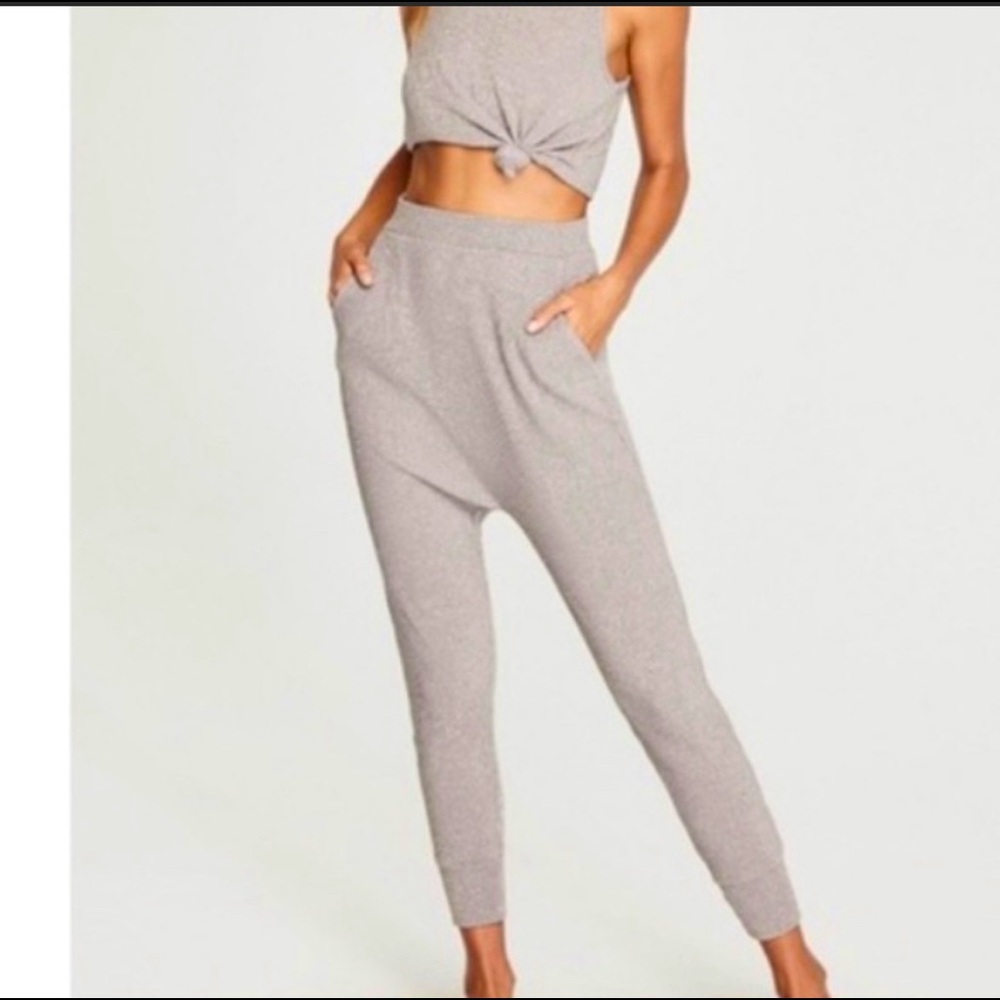 Spiritual gangster lurex metallic harem joggers
